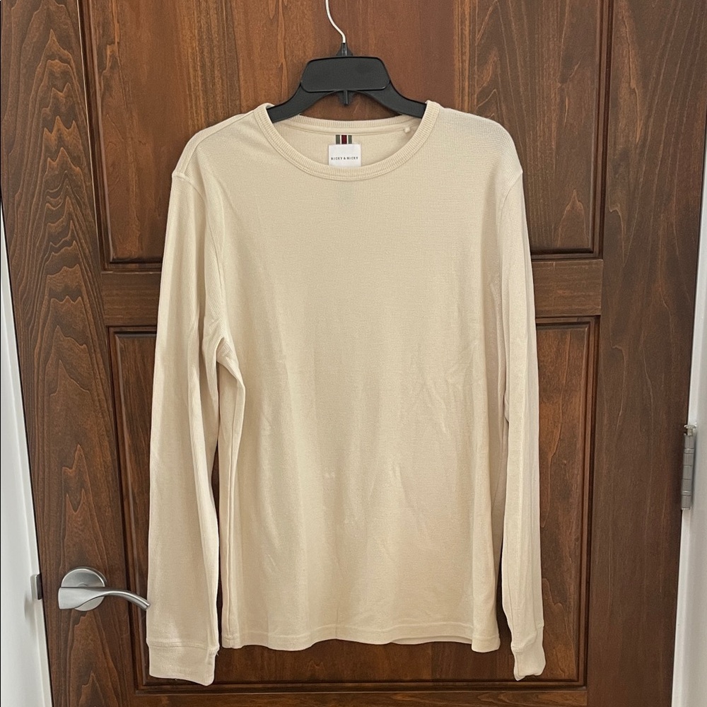 Men's Beige Crewneck Sweater